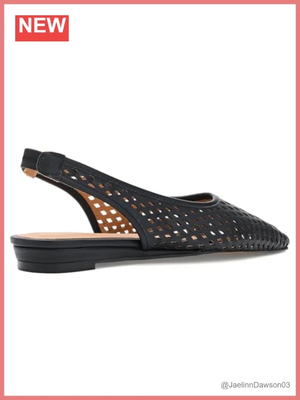 Andre Assous Brielle Leather Demi Wedge Slingback Loafer Sandal